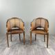 Pair of caned armchairs in Louis XVI style, 19th century