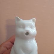 Small milk jug porcelain cream pot in the shape of a vintage cat