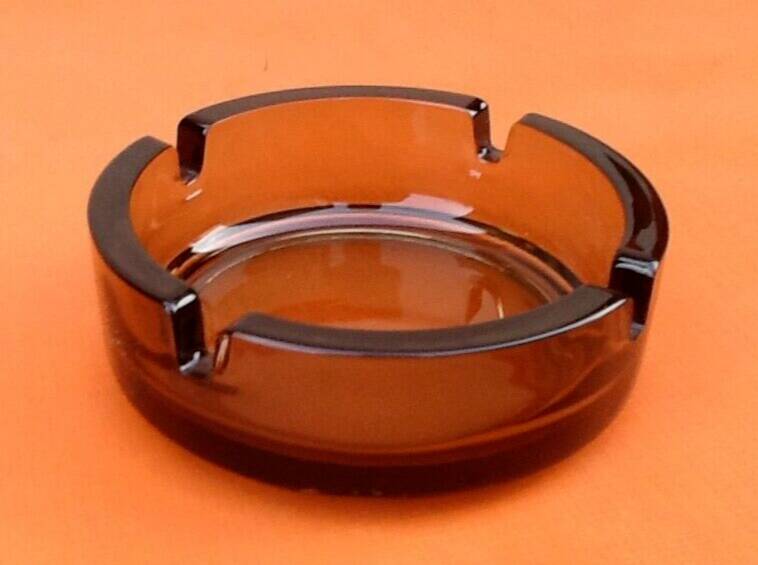 1970s Smoked glass ashtray France