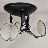 Industrial style Black 3 spot floodlight flush mount ceiling lamp