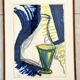 Bernd Zimmer (Born 1948) Gouache on paper - Abstract still life