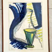 Bernd Zimmer (Born 1948) Gouache on paper - Abstract still life
