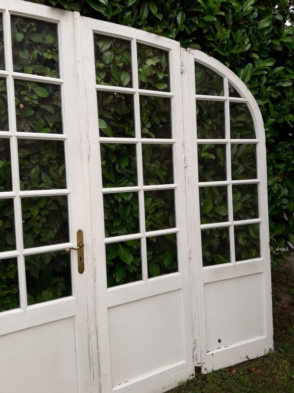 Oak arched bay window door H219xW267,5 small tiles
