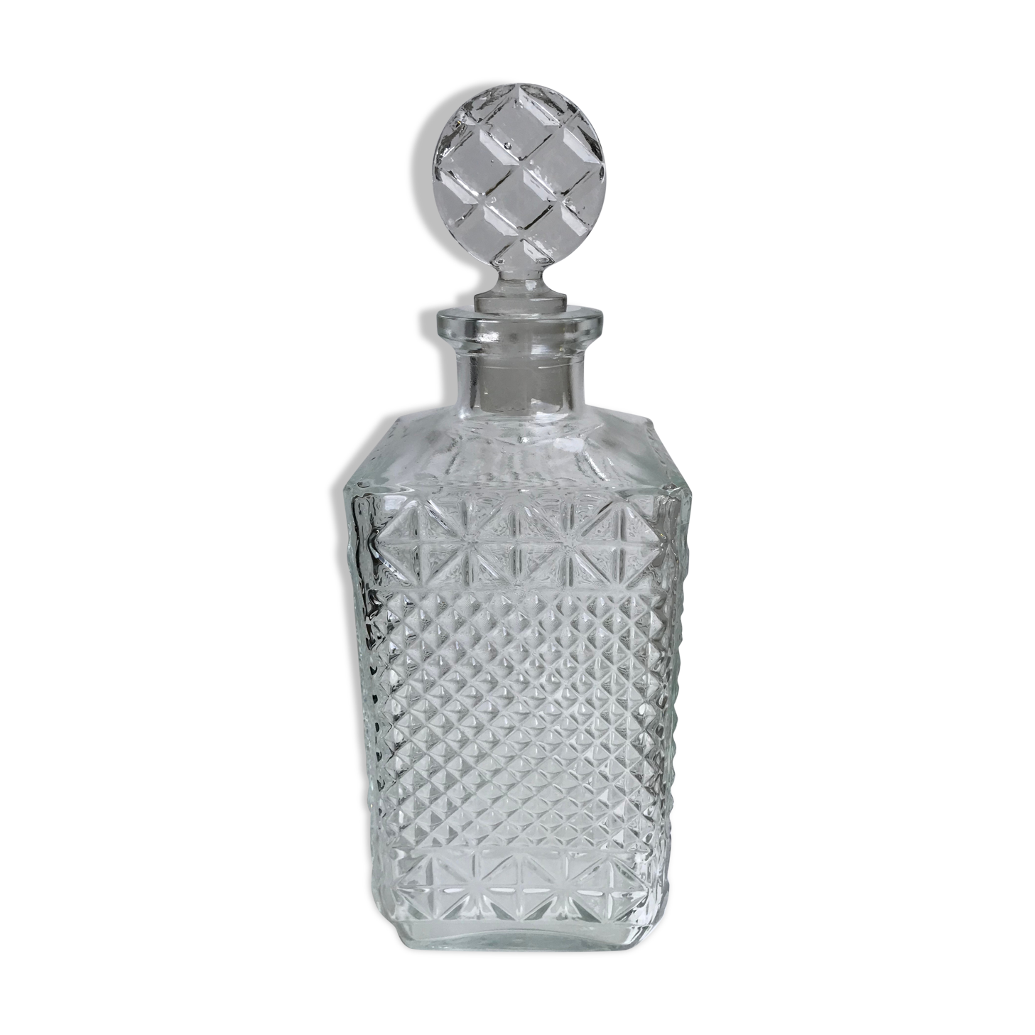 Whisky decanter with round cap 70s