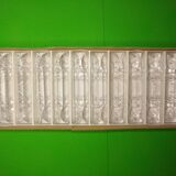Set of 12 carved crystal knives art deco Steinach hut