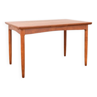 Table à manger extensible en teck danois du milieu du siècle, années 1960.