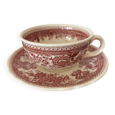 Tasse et soucoupe Burgenland Villeroy et Boch bordeaux