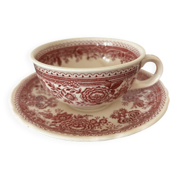 Cup and saucer Burgenland Villeroy and Boch burgundy