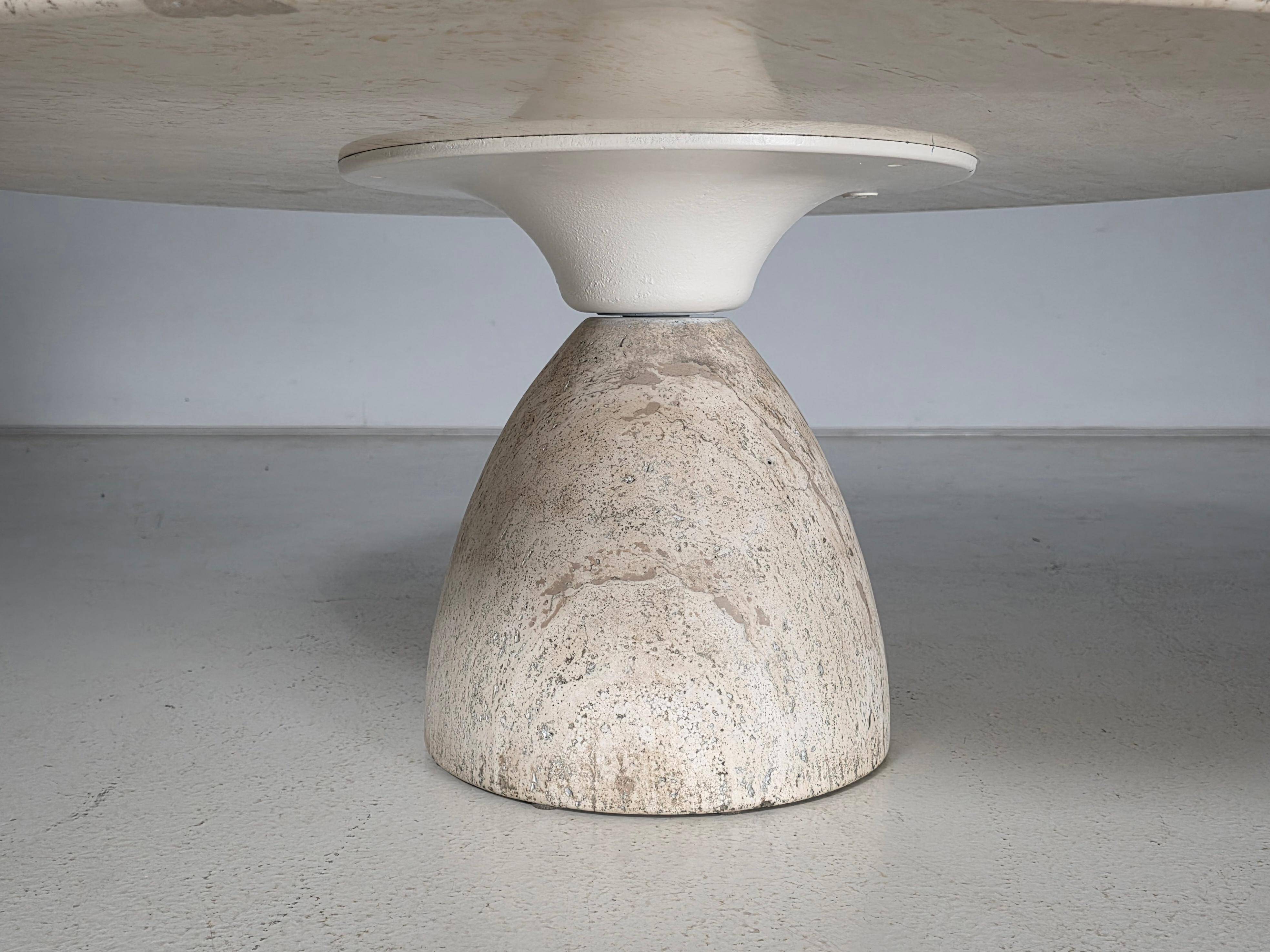 Finale 1790 travertine coffee table by Peter Draenert, 1970s.