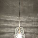 Suspension en verre bullé des années 60/70