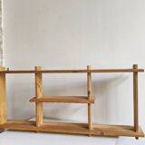 Solid pine shelf in 80s Maison Regain style