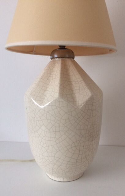 Art Deco cracked ceramic lamp