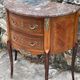 Small half-moon chest of drawers in Louis XV style marquetry, 19th century period