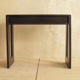 Desk in solid iroko tinted black