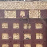 Indian door in teak, piece and patina of origin