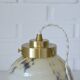 Art Deco redesign pendant lamp  / marbled glass antique hanging lamp