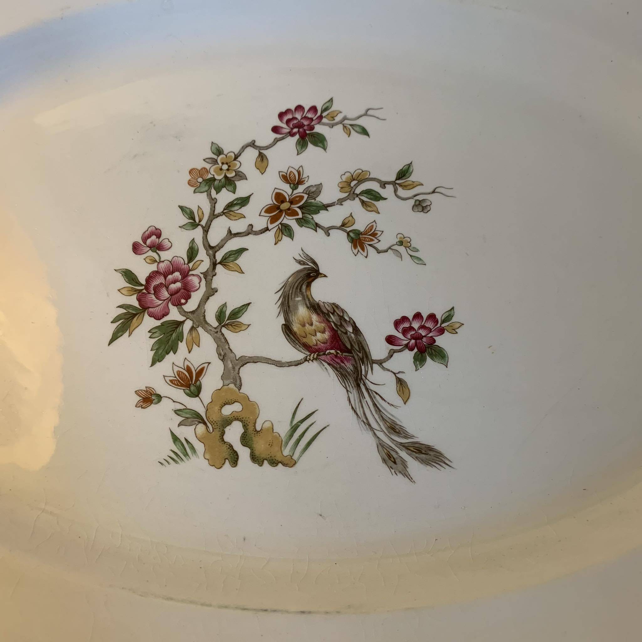 Plat de service oval Digoin Sarreguemines