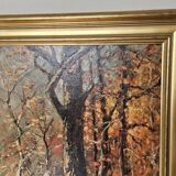 Oil on canvas of an autumn landscape - Reproduction by Robert Wood