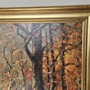 Oil on canvas of an autumn landscape - Reproduction by Robert Wood