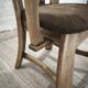 Dutch brutalist solid oak armchair with reupholstered leather seat, 1970s