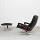 Vintage Lounge Chair & Ottoman by André Vandenbeuck for Strässle