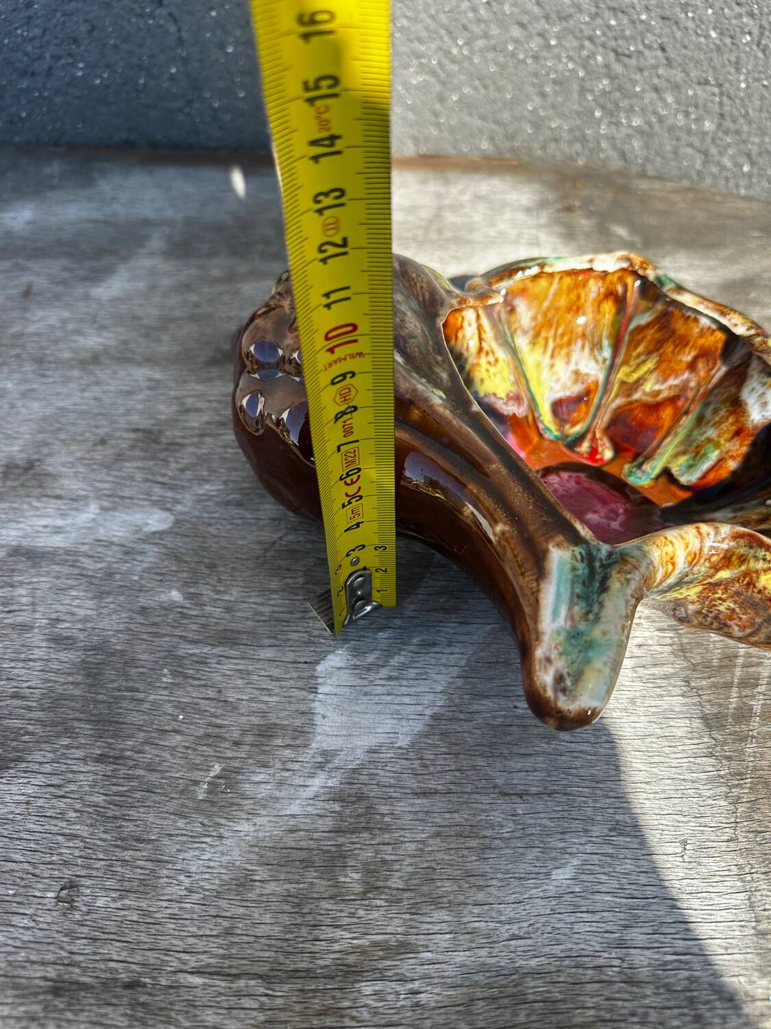 Vintage ceramic seashell trinket tray from Vallauris, 20/17 cm