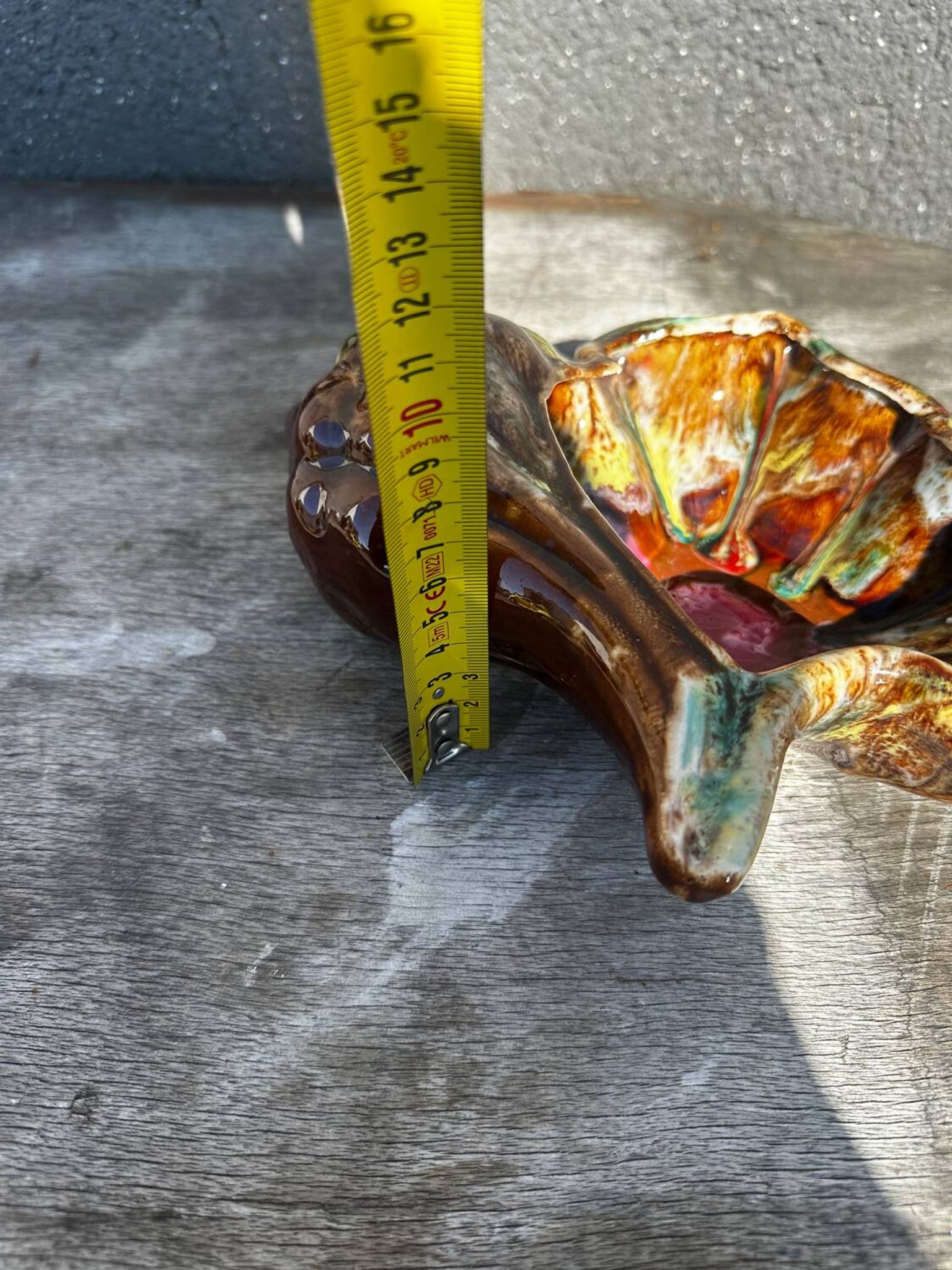 Vintage ceramic seashell trinket tray from Vallauris, 20/17 cm