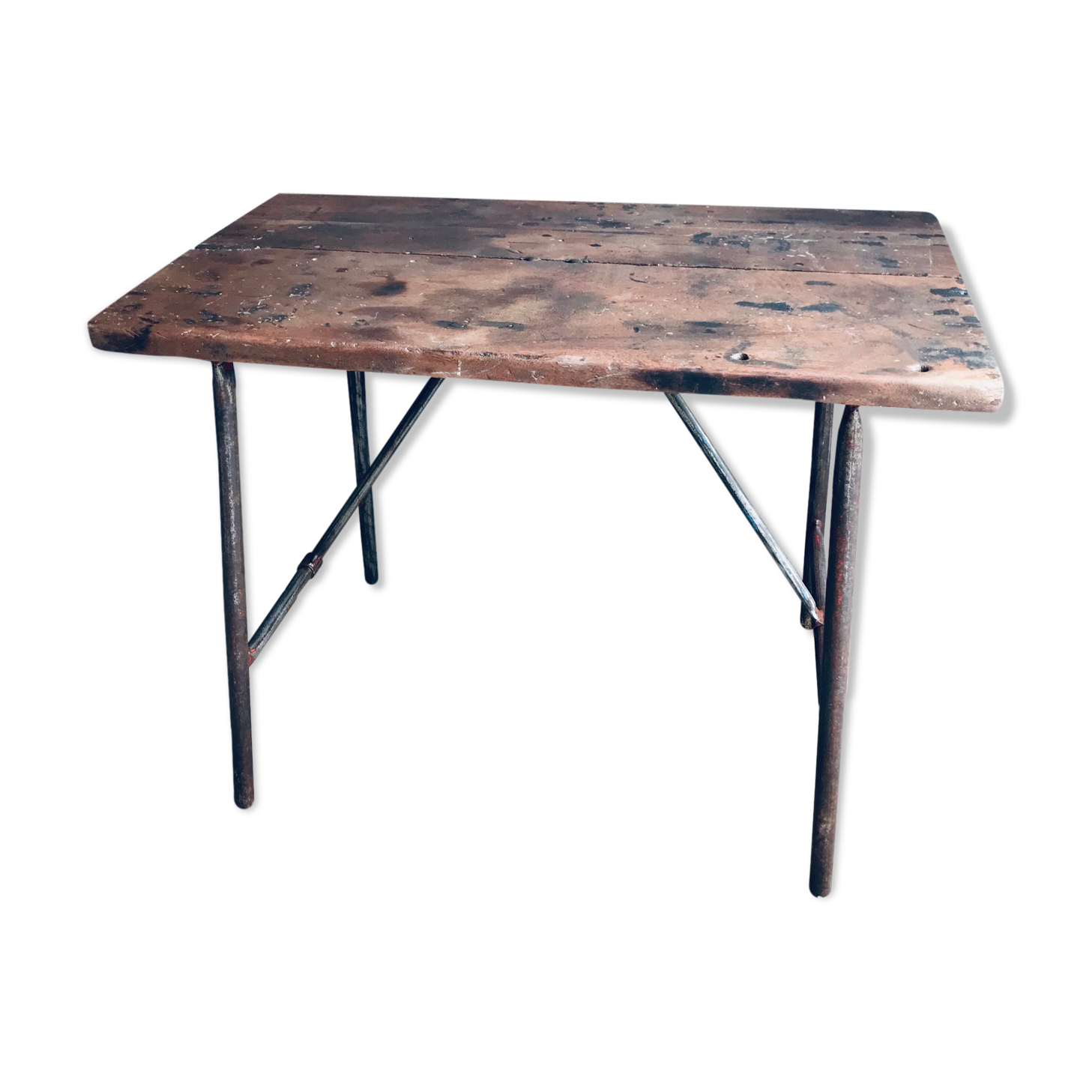 Établi métal et bois