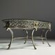 Empire style coffee table metal with glass top