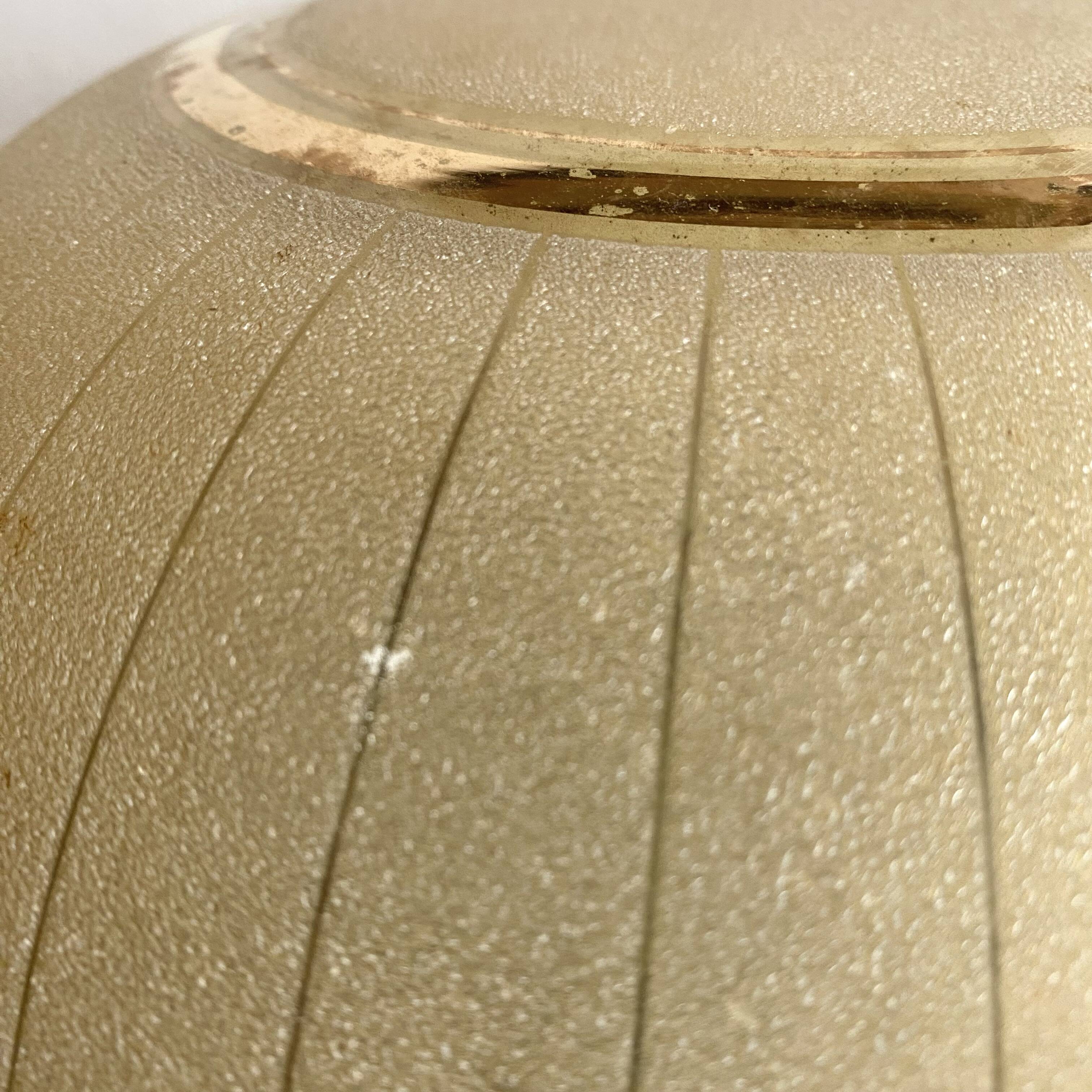 Retro ceiling light in granite glass and gold