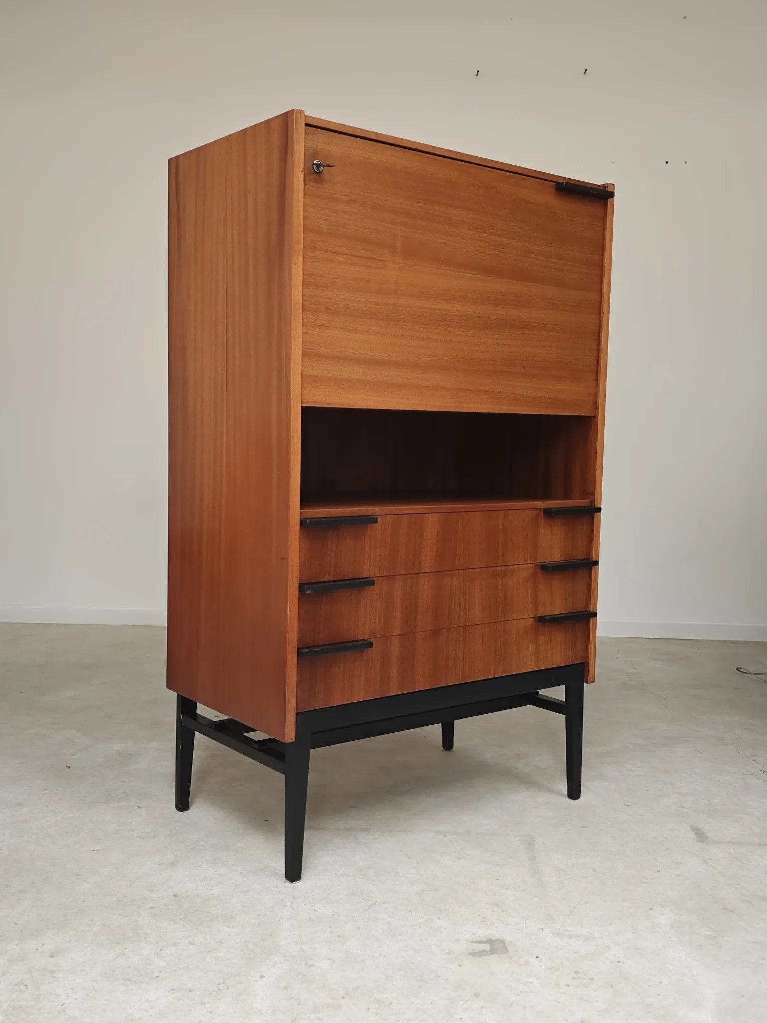 Wooden secretary by Frantisek Mezulanik for Up Zavody