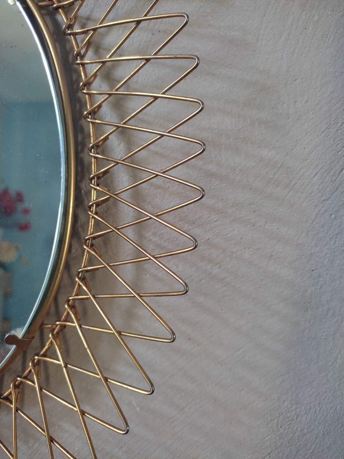 Retractable sun mirror, 34x27 cm