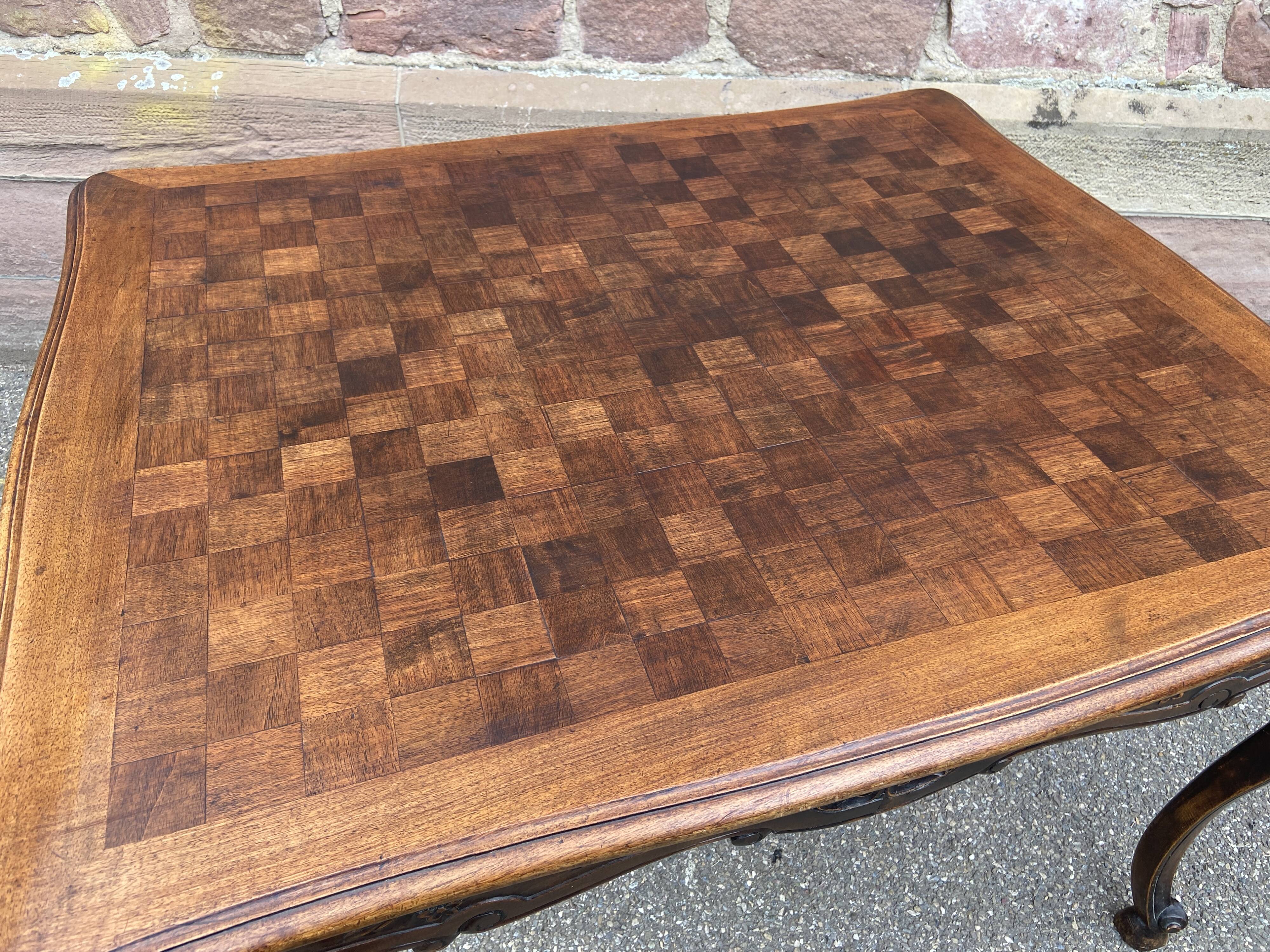 Rocaille louis xv style desk table in walnut provence 1920s