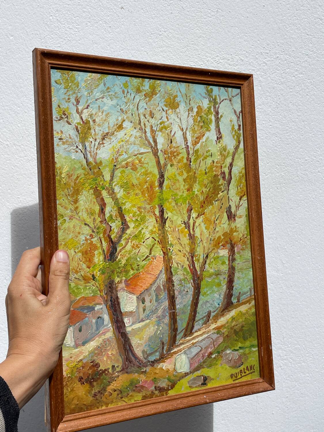 Signed oil landscape painting
