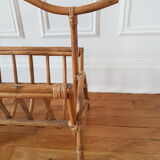 Porte revues en rotin vintage