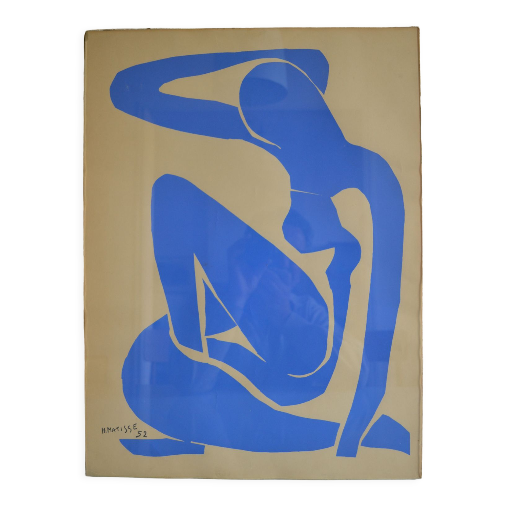 Matisse " nu bleu " 1952 screen print poster spadem 1971
