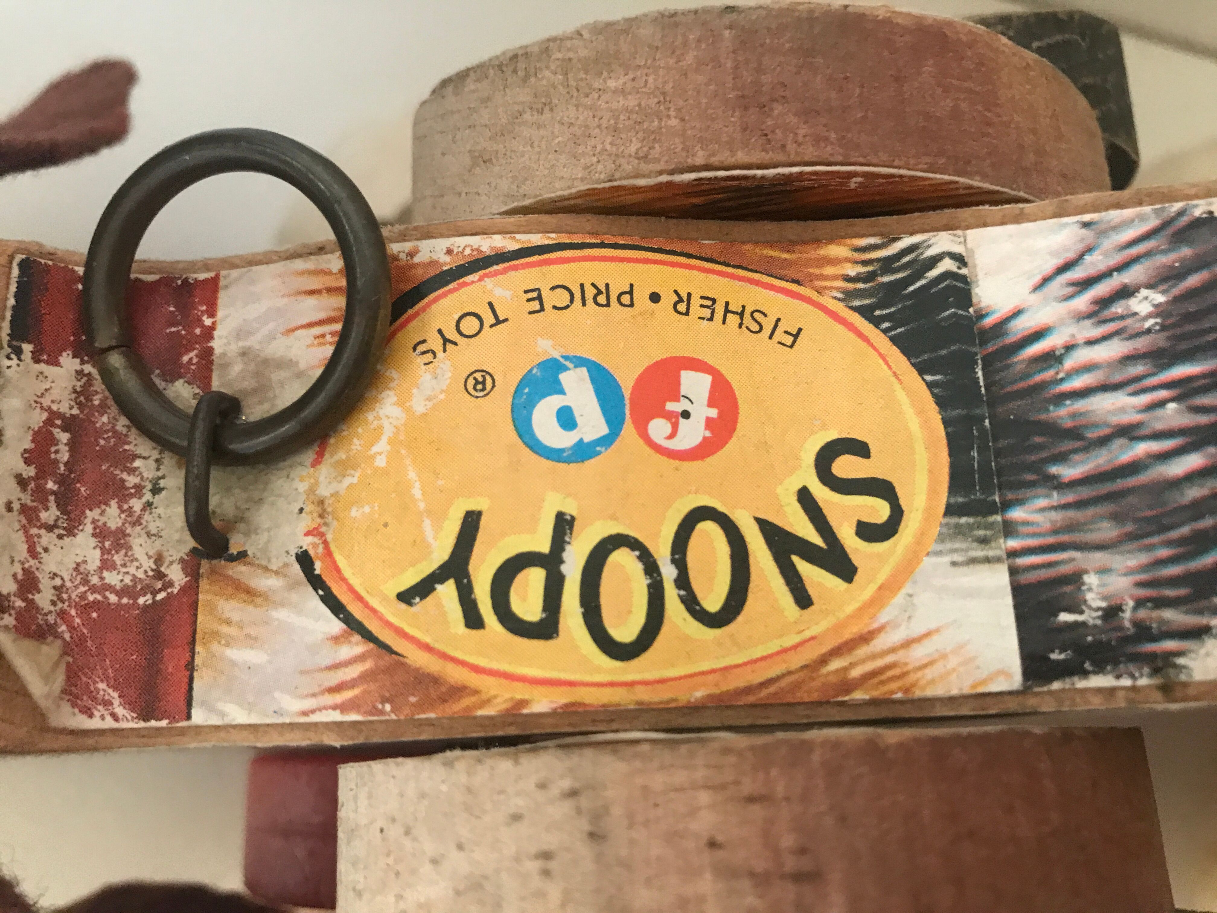 Wooden dog to shoot Snoopy Fisher Price