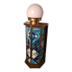 Lampe vitrail, art deco ecadrement laiton, 60x30