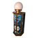 Lampe vitrail, art deco ecadrement laiton, 60x30