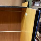 Vintage blue mirror wardrobe from the 70s.