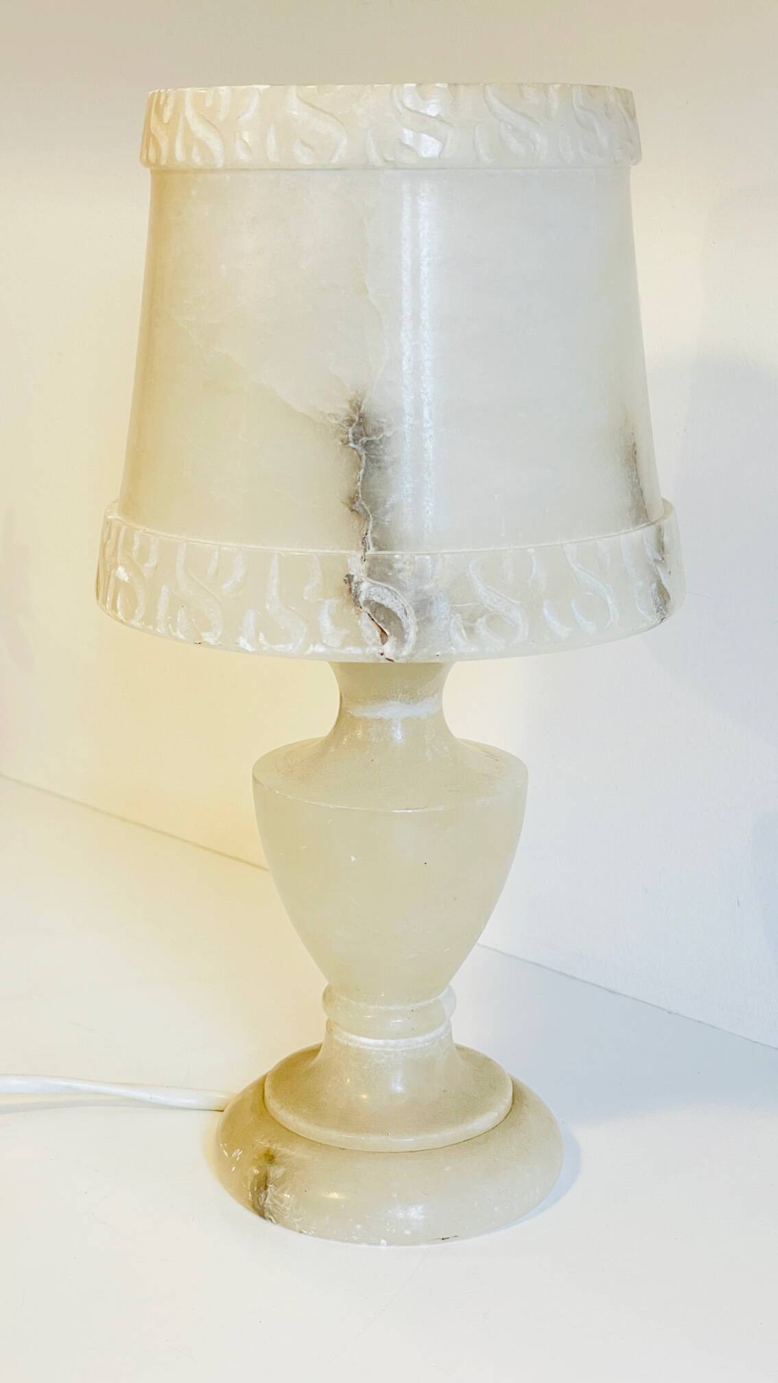 ALABASTER Marble Lamp 1970s