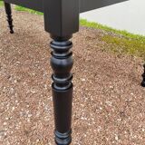 Louis Philippe style oval patinated bistro farm table - 1m90