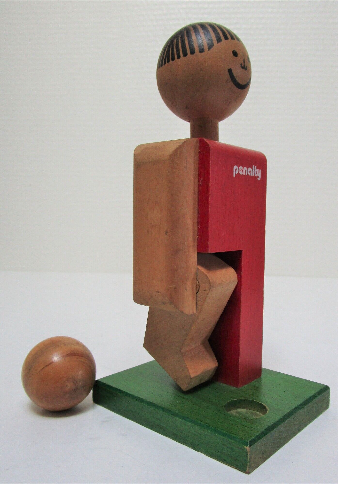 wooden toy footballer design P. Schweizer for Naef Switzerland