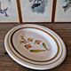 Oval stoneware plate - floral pattern - made in Italy?