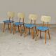 Lot de 4 chaises bois TON Bystrice Thonet bleu