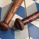 2 old wooden juggling clubs