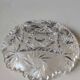 Vintage pocket tray in cut Bohemian crystal. Sophisticated star/brass patterns. Stylish Czech Boho
