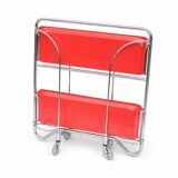 Table bar pliante en métal et panneau composite Dinett, rouge