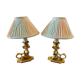 2 lampes de chevet empire, restauration sphynges