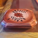 Hand-decorated earthenware trivet